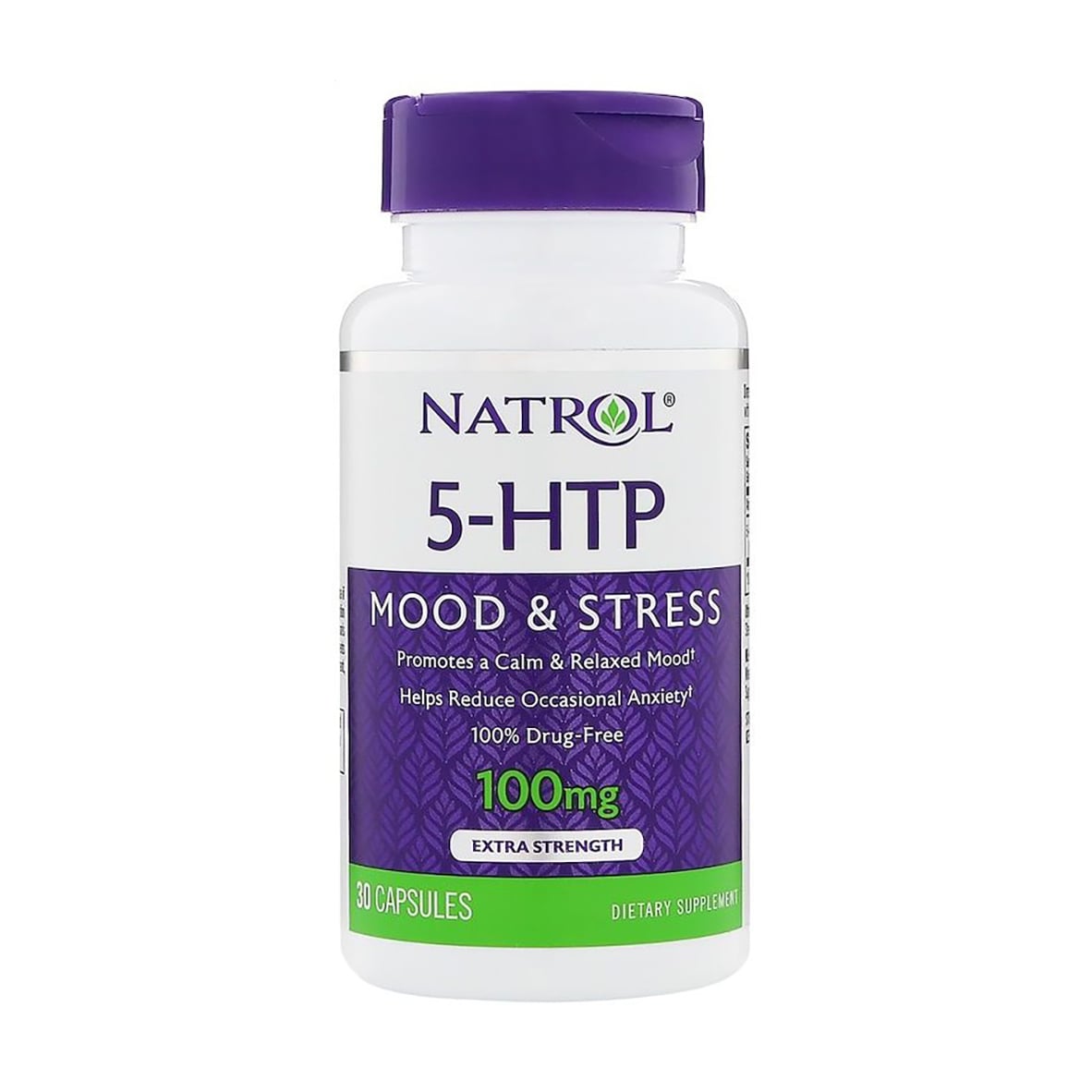 Гідрокситриптофан Natrol 5-HTP Mood &amp; Stress, 100 мг, 30 капсул